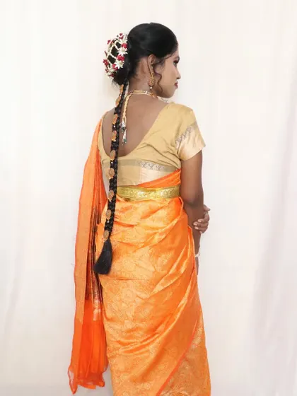 Here are some of the South Indian bridal looks created at my academy. We focus on the traditional temple jewelry, bright silk sarees, and intricate braided hairstyles.
