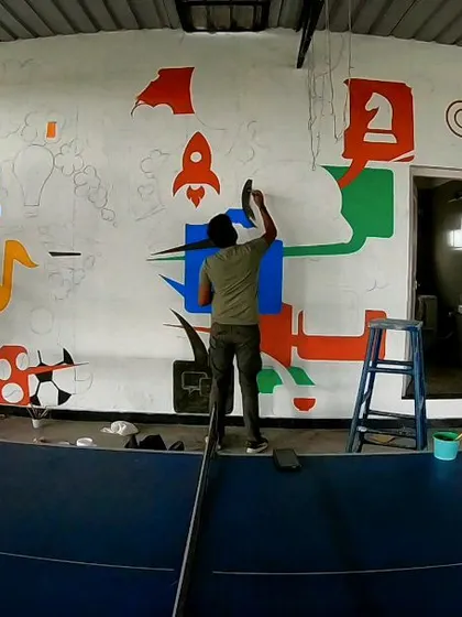Our team hard at work on various projects, from the pop-art mural at YourStory to the intricate mandala and traditional Indian art pieces. This is where the magic happens.