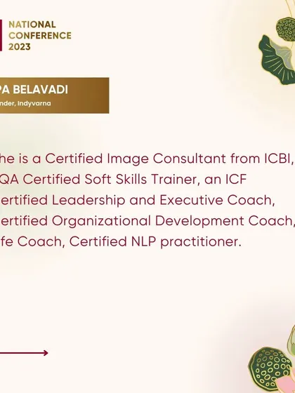 My expertise is backed by extensive training and certification. I am a Certified Image Consultant from ICBI, a Soft Skills Trainer, a Leadership and Executive Coach, a Life Coach, and an NLP practitioner.