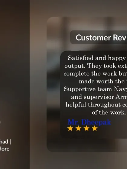 This 4-star review from a satisfied customer highlights their happiness with the final output and the supportive service from our team. We always strive to make the process smooth and worthwhile.