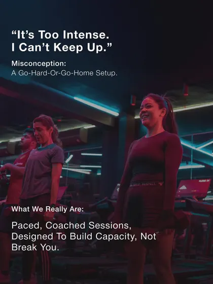 Misconception: It's too intense. Reality: Our sessions are paced and coached to build your capacity, not to break you. You work at your own level.