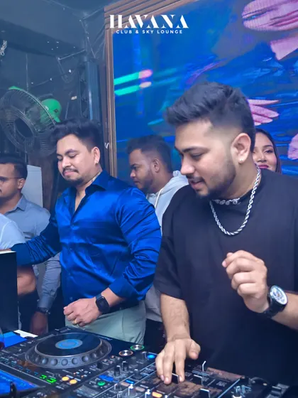 Behind the decks at Havana, Bhubaneswar, with the club owners. Big thanks for their support.