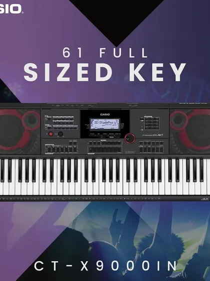 The Casio CT-X9000IN, a powerhouse keyboard for performers and composers. It's packed with a huge library of tones and rhythms, including a special collection of Indian sounds, making it incredibly versatile.