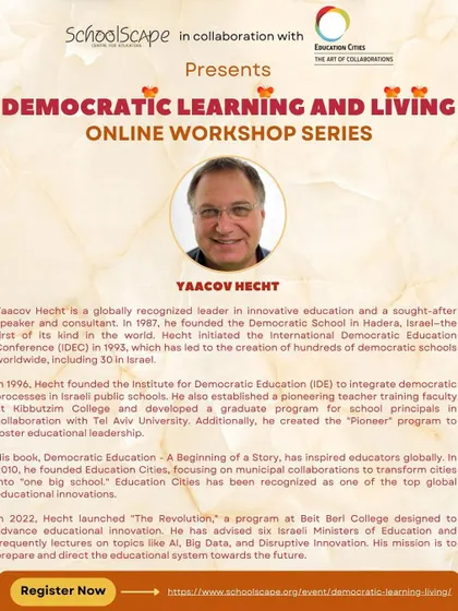 A detailed look at our workshop with Yaacov Hecht, designed for families, schools, NGOs, and anyone committed to fostering a democratic culture.