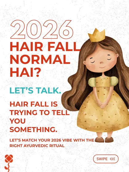 Is hair fall going to be your vibe in 2026? Let's talk. Your hair is trying to tell you something about your internal health. We can help you match your goals with the right Ayurvedic ritual that addresses the root cause.