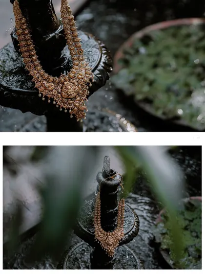 Duplicate of image 90, an artistic shot of wedding jewelry.