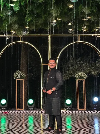 Collect moments, not things. A shot of me at a beautifully decorated venue.