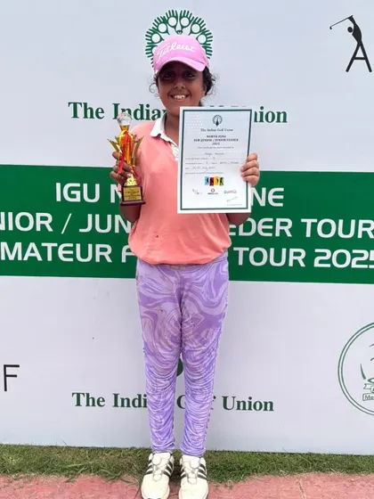 Aadya Kaushal with her 2nd Runner-Up trophy at the IGU North Zone Junior/Sub-Junior Feeder Tour.