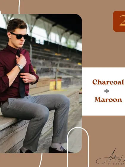 For a darker aesthetic that isn't all-black, try charcoal and maroon. Charcoal keeps it sleek, while maroon adds just the right touch of boldness.