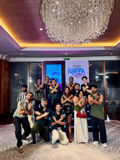 A group photo with fellow creators at the Fujifilm event in Cebu. This shows my ability to collaborate and be part of a larger brand community and influencer campaign.
