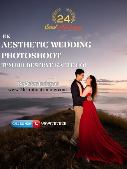 "Ek aesthetic wedding photoshoot tum bhi deserve karte ho!" You deserve a beautiful love story and the stunning photos to remember it by. Let us help you find the partner for it.
