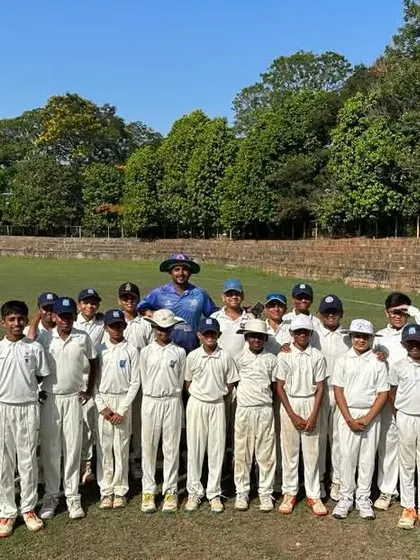 The junior team lined up during our tour of Sagara, ready for a competitive match.