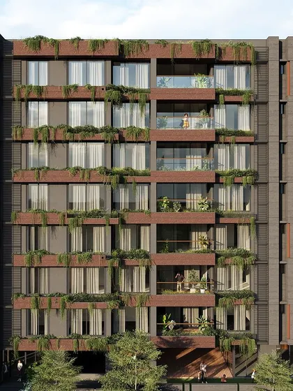 **Sanctum Apartments, Ahmedabad:** This image is a duplicate of 165, showing the full front facade.