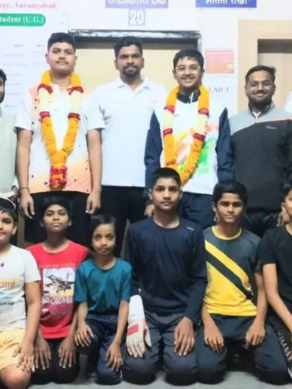 A group photo celebrating Rohan Shaha's selection for the Asian Cadet & Junior Fencing Championship in Tashkent. The entire club came together to wish him well.