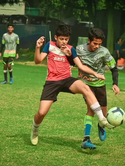 A skillful challenge between two players.