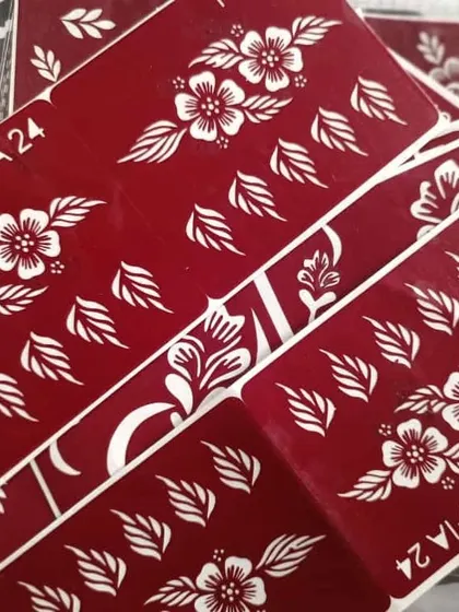 Another shot of the new floral baby stencils. They are perfect for getting kids involved in the fun of henna.