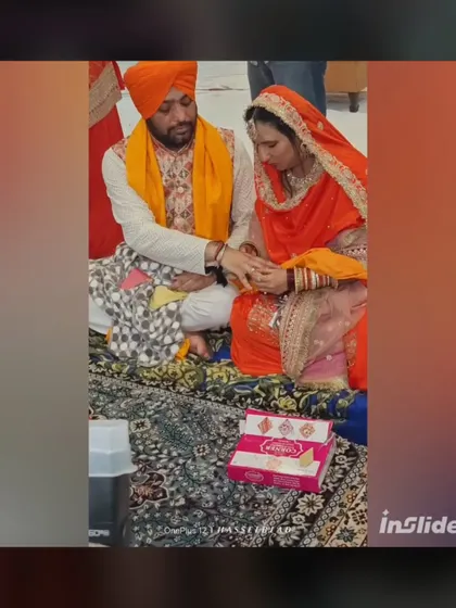 A traditional Punjabi engagement look. The bride wore a beautiful orange suit, and I created a minimal, dewy makeup look to match the daytime ceremony.