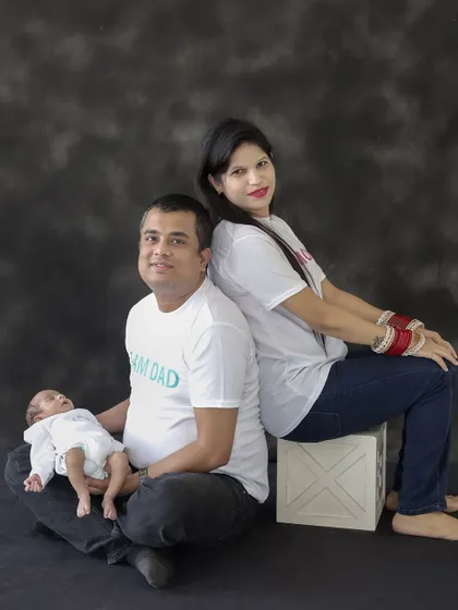 The first official family portrait. We make sure to include parents and siblings in our newborn sessions to capture the love and joy of the entire family.