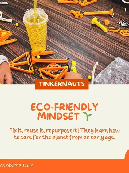 We foster an eco-friendly mindset from an early age. By learning to fix, reuse, and repurpose, kids also learn how to care for our planet.