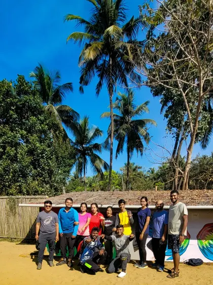 A happy group photo from our Gokarna adventure. The smiles and camaraderie are what make these trips truly special.