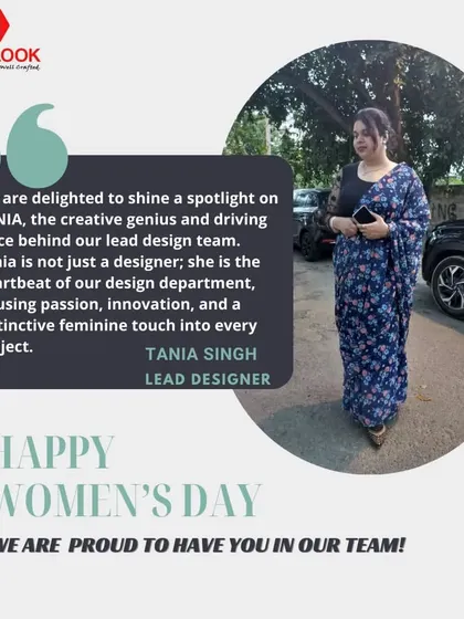 Another tribute to our lead designer, Tania Singh, on Women's Day. Her distinctive feminine touch and creative genius are at the heart of our design department.
