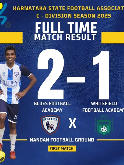 A duplicate of the 2-1 victory graphic, reinforcing this key win for our C-Division team. Consistency in celebrating success is important for team morale.