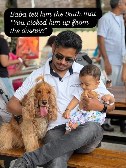 If Posto could talk, he'd definitely tell his little brother the "truth": "Baba, tell him you picked him up from the dustbin." Classic elder sibling behavior.