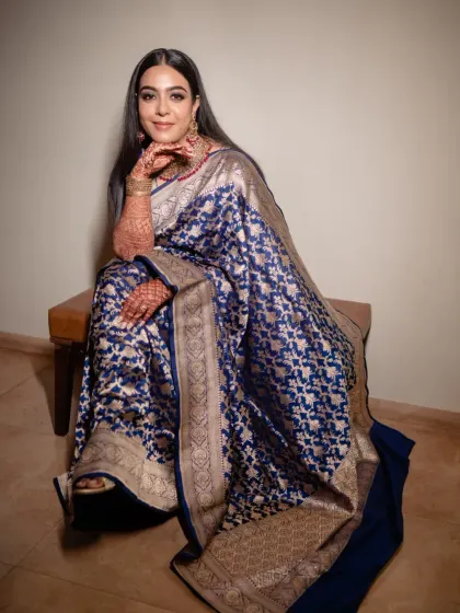 The full look, exuding boujee and glamorous vibes for a memorable reception night.