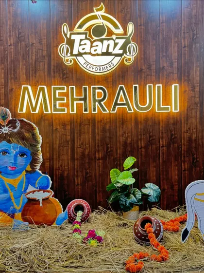 A closer look at our festive Janmashtami decorations. We put effort into creating a welcoming and celebratory atmosphere for our students and their families.