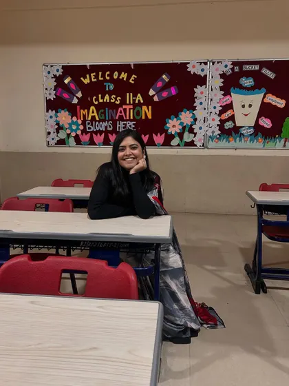 Back in the classroom, but this time sitting at a desk as a guest. This moment brought back so many wonderful memories of my school days.