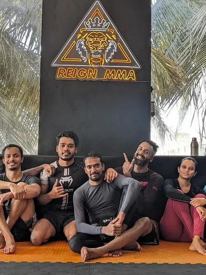 The spirit is high at Reign MMA. Just a few members of our family hanging out after a great session.