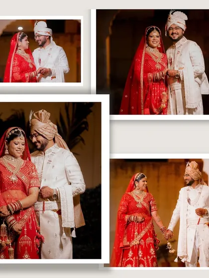 This set of photos showcases the couple's portraits on their wedding day. We focus on their happy interactions and classic poses, ensuring they have a collection of beautiful, timeless images.