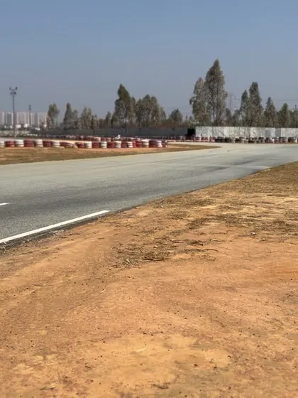 A view of the track during pre-season testing.