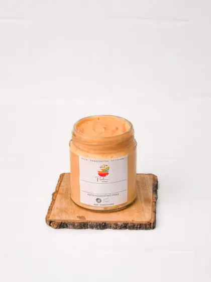 Another artisanal dip, photographed in the same clean style for consistency. This helps create a professional and cohesive look for a brand's menu.