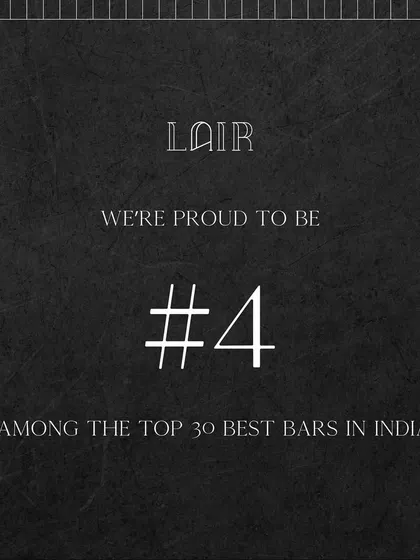 From humble beginnings to being at the #4 spot among the top 30 best bars in India. A toast to our incredible team and their hard work.