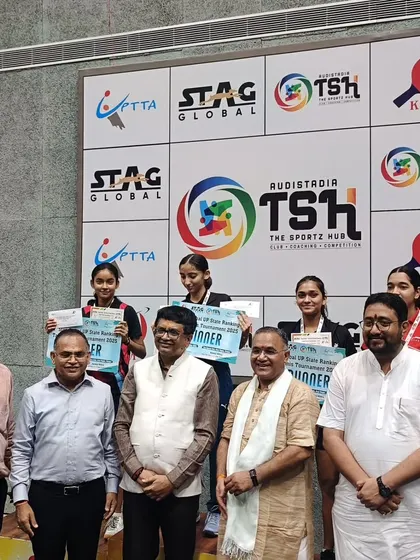 Our girls team with their awards at the 4th UP State Ranking Tournament. Their outstanding performances led to multiple podium finishes, showcasing the strength of our female athletes.