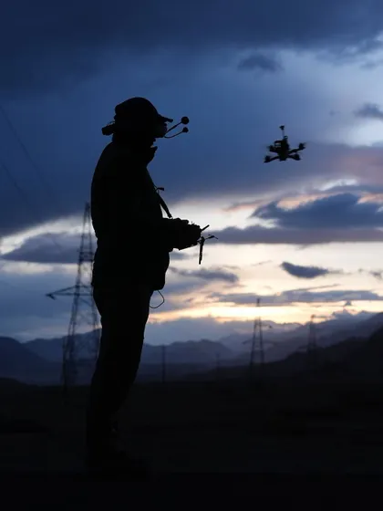 Flying my drone against a dramatic sunset in Leh. This is my element, pushing the limits of FPV flight in some of the most epic landscapes on Earth.