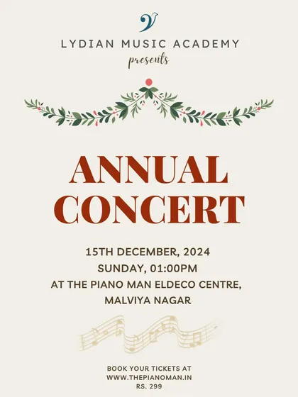 The official poster for our 2024 Annual Concert. We host these major events yearly to give our students a professional goal to work towards.