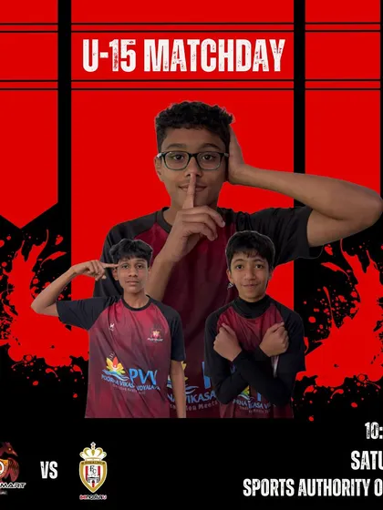 It's a double header match day! Our U-15 team is ready for their challenge.