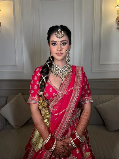 The complete look of our Sikhni bride, from her braided hair to her stunning jewellery, everything is perfectly in place for her big day.