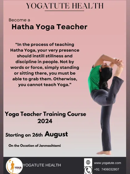 "In the process of teaching Hatha Yoga, your very presence should instill stillness." This poster for our TTC captures the essence of what it means to become a true yoga teacher.