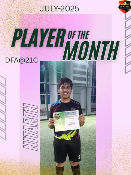 Hitarth, Player of the Month for July 2025.