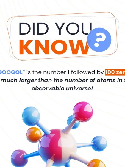A "Googol" is the number 1 followed by 100 zeros. It's a number so large that it's far greater than the number of atoms in the observable universe.