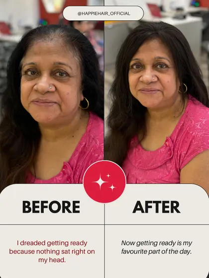When you don't feel like yourself, even getting ready can feel like a chore. This client's smile shows the joy of looking in the mirror and loving what you see again.