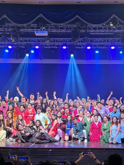 The entire cast and crew of Manch 24. This picture captures the incredible community of students, instructors, and friends who make this showcase possible every year. It's a family celebration.