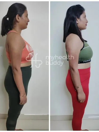This client lost 5 kgs in 3 months and was happy to do it without feeling like she was on a strict diet. My role was to guide and encourage her every day.