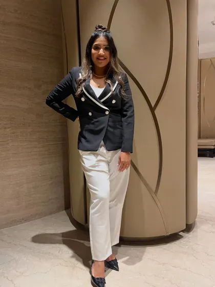 This outfit is perfect for a business conference where I need to look polished and in charge.