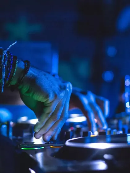 It is all in the details. A close up of my hands on the deck, crafting the sound for the night. This is where the magic happens, blending one track into the next to build the energy.