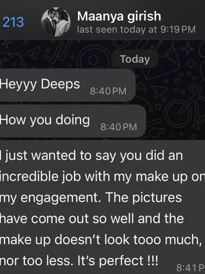 This is the kind of feedback that makes my day. My goal is always to find that perfect balance where the makeup is just right, never too much or too little.