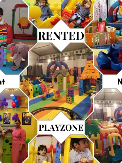 A collage filled with happy faces, from kids on swings and in ride-on cars to grandparents posing proudly by the playzone. I love creating fun environments for the entire family to enjoy.